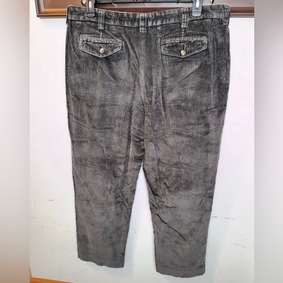 LL Bean Men’s Classic Fit Corduroy Pants Dark Grey Size 38 - Picture 3 of 5